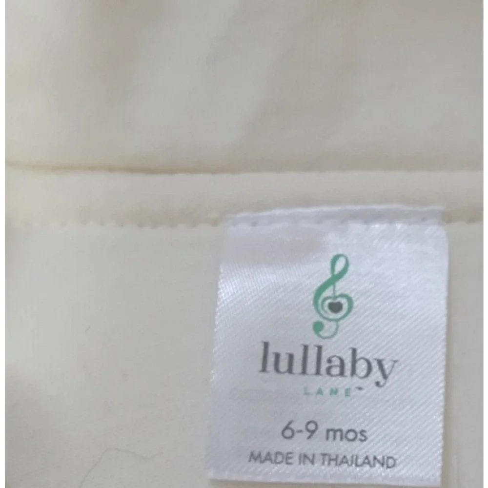Lullaby Baby 6-9M Ivory Plush Bear Hooded Bunting Snowsuit One Piece